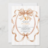 Cute Gender Neutral Coquette 30 Birthday Party Einladung (Vorderseite)