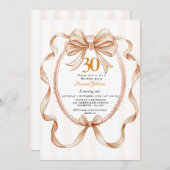 Cute Gender Neutral Coquette 30 Birthday Party Einladung (Vorne/Hinten)