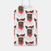 Cute German Shepherd Dog Christmas Pattern Geschenkanhänger (Vorderseite)