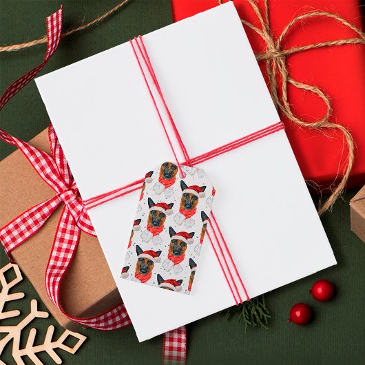 Cute German Shepherd Dog Christmas Pattern Geschenkanhänger