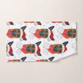 Cute German Shepherd Dog Christmas Pattern Handtuch (Handtuch)
