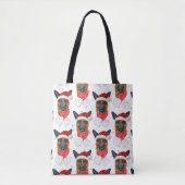 Cute German Shepherd Dog Christmas Pattern Tasche (Vorderseite)