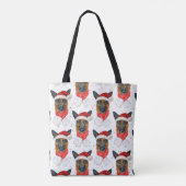 Cute German Shepherd Dog Christmas Pattern Tasche (Rückseite)