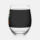 Cute German Shepherd Dog Halloween Jack O Lantern Weinglas Ohne Stiel (Links)