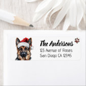 Cute German Shepherd Dog with Santa Hat (Insitu)