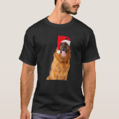 Cute German Shepherd Santa Hat Image Funny Christm T-Shirt (Vorderseite)
