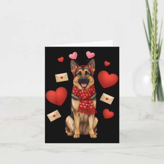 Cute German Shepherd Valentine’s Day Dog Mom - Ger Karte (Vorderseite)