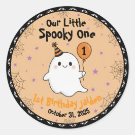 Cute Ghost 1st Halloween Birthday,Baby Outfit Runder Aufkleber