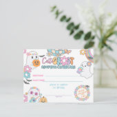 Cute Ghost Adoption Certificate Postkarte (Stehend Vorderseite)