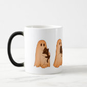 Cute Ghost and Black Cat Halloween Mug Verwandlungstasse (Links)