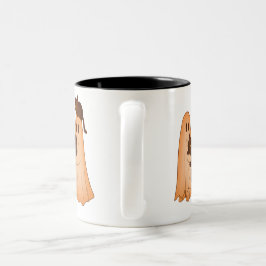 Cute Ghost and Black Cat Halloween Mug Zweifarbige Tasse