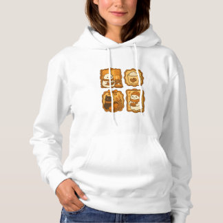 Cute Ghost and Cat in Autumn Season | Cozy Fall Hoodie