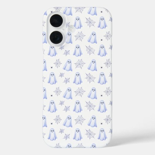 Cute Ghost and Spider Web Halloween Pattern Case-Mate iPhone Hülle (Rückseite)
