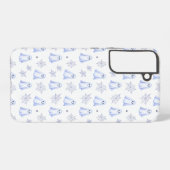 Cute Ghost and Spider Web Halloween Pattern Samsung Galaxy Hülle (Rückseite (Horizontal))