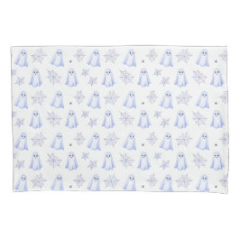 Cute Ghost and Spiderweb Halloween Kissenbezug