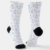 Cute Ghost and Spiderweb Halloween Socken (Gewinkelt)