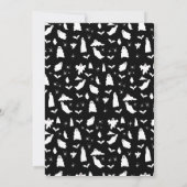 Cute Ghost, Bats & Spiders Halloween Pattern Dankeskarte (Rückseite)