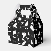 Cute Ghost, Bats & Spiders Halloween Pattern Geschenkschachtel (Rückseite)