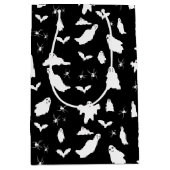 Cute Ghost, Bats & Spiders Halloween Pattern Mittlere Geschenktüte (Vorderseite)