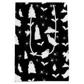 Cute Ghost, Bats & Spiders Halloween Pattern Mittlere Geschenktüte (Rückseite)