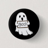 Cute Ghost BOO Sign Pin Button (Vorderseite)