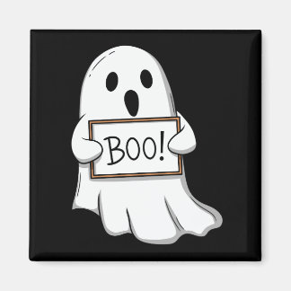 Cute Ghost BOO Sign Pin Button Magnet