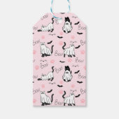 Cute Ghost Cats Halloween Geschenkanhänger (Vorderseite)