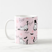 Cute Ghost Cats Halloween Kaffeetasse (Links)