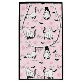 Cute Ghost Cats Halloween Kleine Geschenktüte (Rückseite)