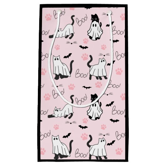 Cute Ghost Cats Halloween Kleine Geschenktüte (Vorderseite)