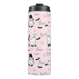 Cute Ghost Cats Halloween Thermosbecher