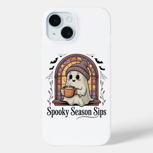 Cute Ghost Coffee Halloween Phone Case  (Rückseite)