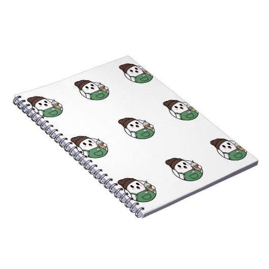 Cute Ghost Coffee Notebook Notizblock (Rechte Seite)