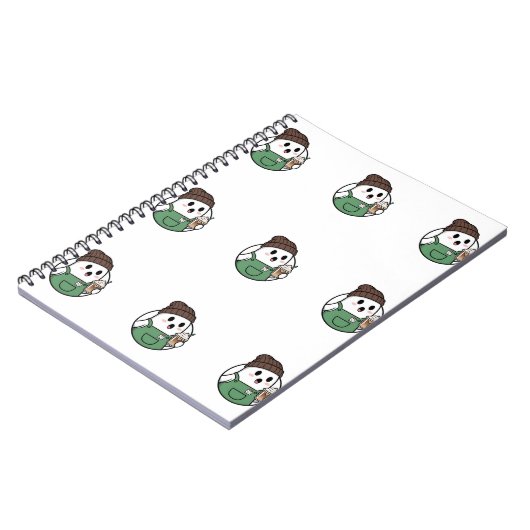 Cute Ghost Coffee Notebook Notizblock (Linke Seite)