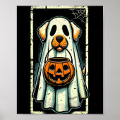Cute Ghost Dog Men Women Kids Halloween Funny Ghos Poster (Vorne)