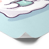 Cute Ghost "Existential Dread But Make It Cute"  Poster (Ecke)