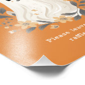 Cute Ghost Fall Diaper Raffle Baby Shower Sign Fotodruck (Ecke)