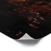 Cute Ghost Flying On A Witch Broom In Autumn Poster (Ecke)