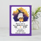 Cute Ghost Halloween Bash Party Einladung (Stehend Vorderseite)