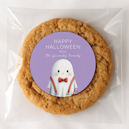 Cute Ghost Halloween Favor Runder Aufkleber