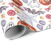 Cute ghost Halloween  Geschenkpapier (Rolleneckpunkt)