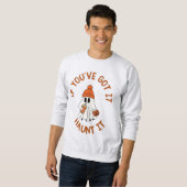 Cute Ghost Halloween Tote with Pumpkin Spice Vibes Sweatshirt (Vorne ganz)