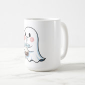 Cute Ghost Holding Boba Tea Bubble Tea Kawaii Kaffeetasse (VorderseiteRechts)