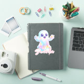 Cute Ghost Holographic Look Halloween Custom Aufkleber (iPad Hülle)