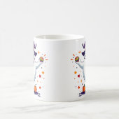 Cute Ghost Mug with Pumpkins and Witch Hat Kaffeetasse (Mittel)