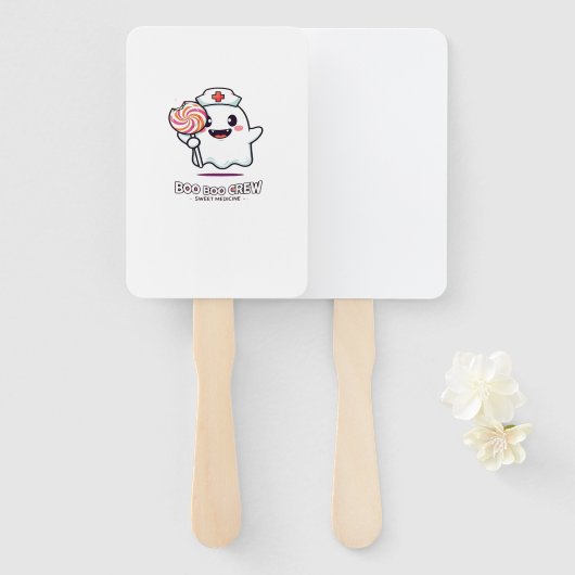 Cute Ghost Nurse Boo Boo Crew Halloween Classic T- Fächer (Vorne und Hinten)