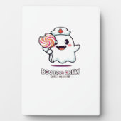 Cute Ghost Nurse Boo Boo Crew Halloween Classic T- Fotoplatte (Vorderseite)