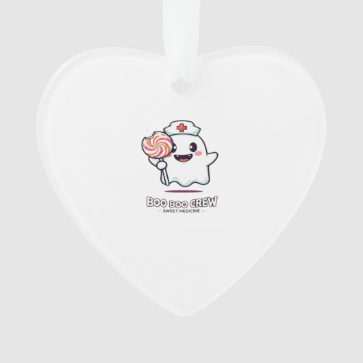 Cute Ghost Nurse Boo Boo Crew Halloween Classic T- Ornament (Vorderseite)