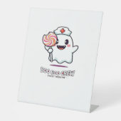 Cute Ghost Nurse Boo Boo Crew Halloween Classic T- Sockelschild (Vorderseite)