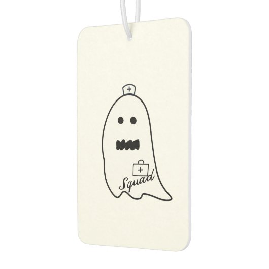 Cute Ghost Nurse Halloween Hand drawn Hospital Sta Autolufterfrischer (Links)